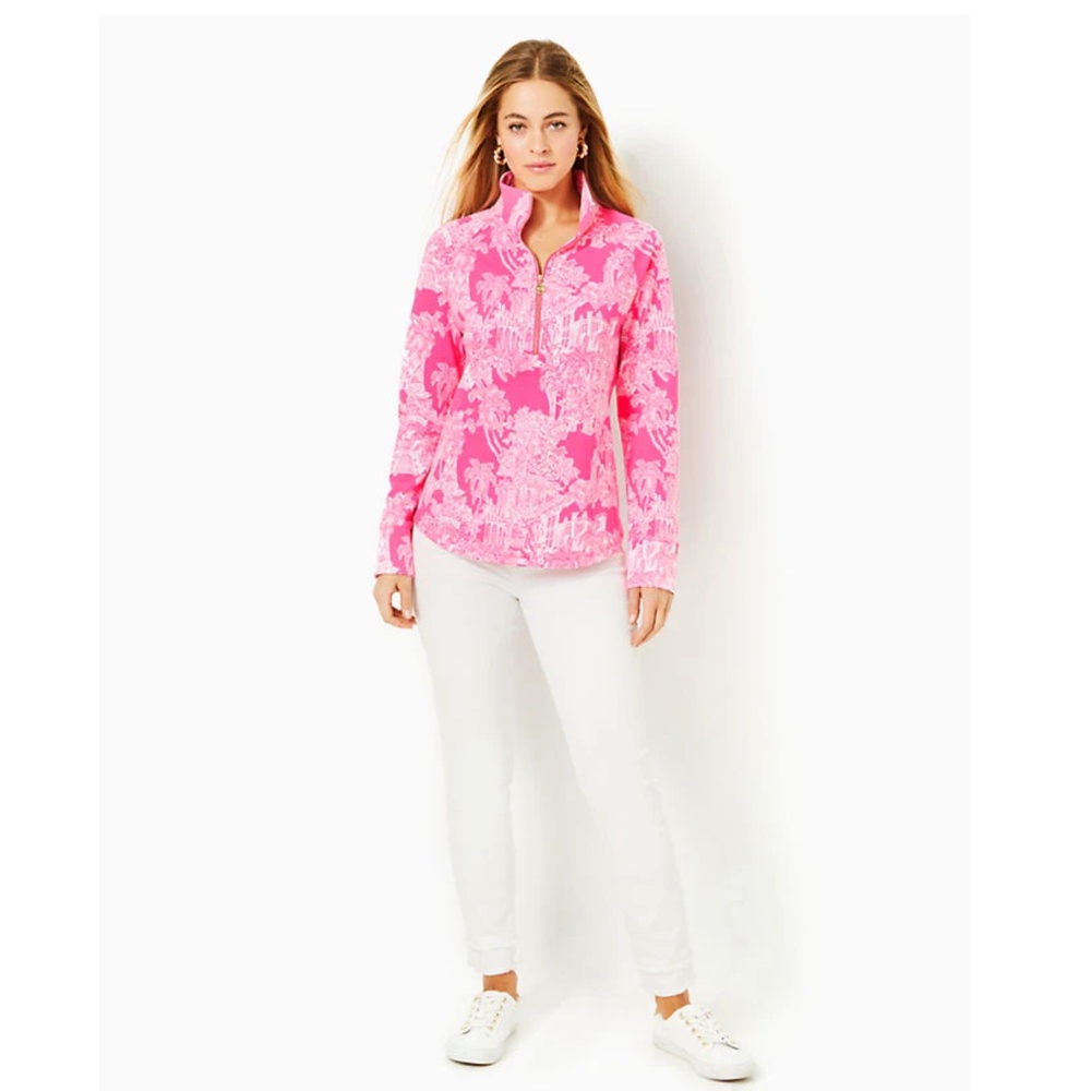 Lilly Pulitzer Roxie Pink Pb Anniversary Toile UPF 50+ Skipper Popover size XS - Picture 9 of 12